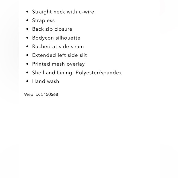 Elliatt Strapless dress size Medium Larkspur printed Mesh U-Wire bodycon rouched - Picture 11 of 15